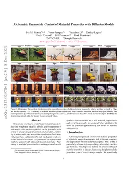 Alchemist: Parametric Control of Material Properties with Diffusion
  Models