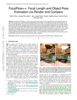 FocalPose++: Focal Length and Object Pose Estimation via Render and
  Compare