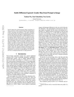 Stable Diffusion Exposed: Gender Bias from Prompt to Image