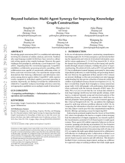 Beyond Isolation: Multi-Agent Synergy for Improving Knowledge Graph
  Construction