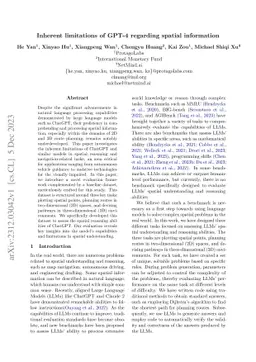 Inherent limitations of LLMs regarding spatial information