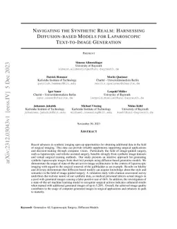 Navigating the Synthetic Realm: Harnessing Diffusion-based Models for
  Laparoscopic Text-to-Image Generation