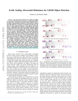 ScAR: Scaling Adversarial Robustness for LiDAR Object Detection