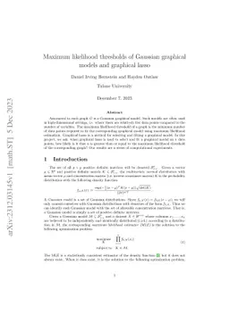 Maximum likelihood thresholds of Gaussian graphical models and graphical
  lasso