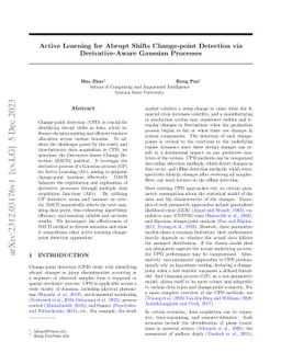 Active Learning for Abrupt Shifts Change-point Detection via
  Derivative-Aware Gaussian Processes