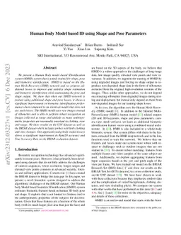 Human Body Model based ID using Shape and Pose Parameters