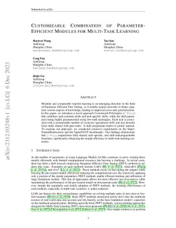 Customizable Combination of Parameter-Efficient Modules for Multi-Task
  Learning