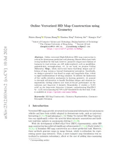Online Vectorized HD Map Construction using Geometry