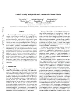 Artist-Friendly Relightable and Animatable Neural Heads