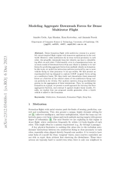 Modeling Aggregate Downwash Forces for Dense Multirotor Flight