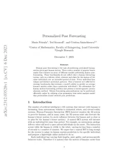 Personalized Pose Forecasting