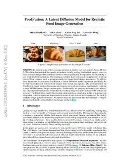 FoodFusion: A Latent Diffusion Model for Realistic Food Image Generation