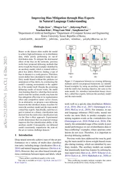 Improving Bias Mitigation through Bias Experts in Natural Language
  Understanding