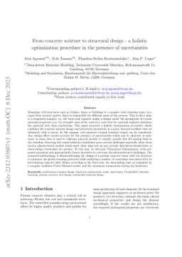 From concrete mixture to structural design -- a holistic optimization
  procedure in the presence of uncertainties