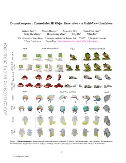 DreamComposer: Controllable 3D Object Generation via Multi-View
  Conditions