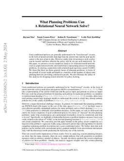 What Planning Problems Can A Relational Neural Network Solve?