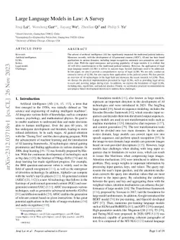 Large Language Models in Law: A Survey