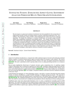 Syntactic Fusion: Enhancing Aspect-Level Sentiment Analysis Through
  Multi-Tree Graph Integration