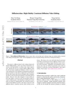 DiffusionAtlas: High-Fidelity Consistent Diffusion Video Editing