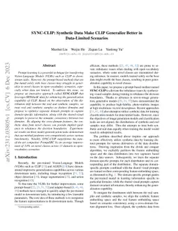 SYNC-CLIP: Synthetic Data Make CLIP Generalize Better in Data-Limited
  Scenarios