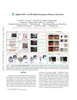 Alpha-CLIP: A CLIP Model Focusing on Wherever You Want