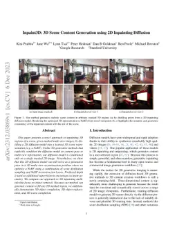 Inpaint3D: 3D Scene Content Generation using 2D Inpainting Diffusion