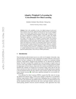 Adaptive Weighted Co-Learning for Cross-Domain Few-Shot Learning