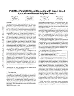 PECANN: Parallel Efficient Clustering with Graph-Based Approximate Nearest Neighbor Search