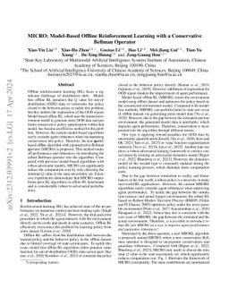 MICRO: Model-Based Offline Reinforcement Learning with a Conservative
  Bellman Operator