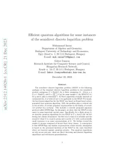 Efficient quantum algorithms for some instances of the semidirect
  discrete logarithm problem
