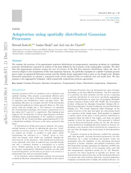 Adaptation using spatially distributed Gaussian Processes