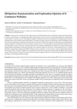 SEOpinion: Summarization and Exploration Opinion of E-Commerce Websites