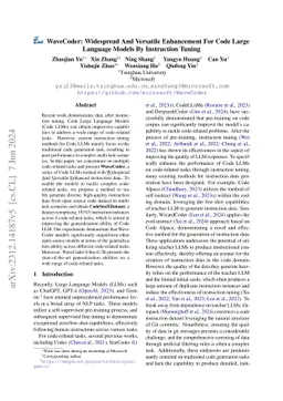 WaveCoder: Widespread And Versatile Enhancement For Code Large Language
  Models By Instruction Tuning