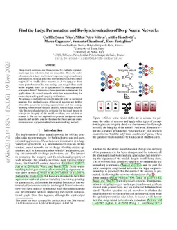 Find the Lady: Permutation and Re-Synchronization of Deep Neural
  Networks