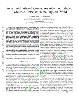 Adversarial Infrared Curves: An Attack on Infrared Pedestrian Detectors
  in the Physical World