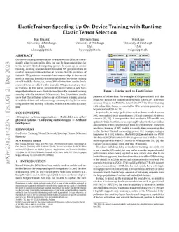 ElasticTrainer: Speeding Up On-Device Training with Runtime Elastic
  Tensor Selection