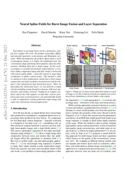 Neural Spline Fields for Burst Image Fusion and Layer Separation
