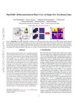 PlatoNeRF: 3D Reconstruction in Plato's Cave via Single-View Two-Bounce
  Lidar