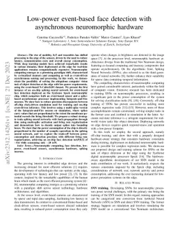 Low-power event-based face detection with asynchronous neuromorphic
  hardware