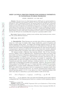Deep Gaussian Process Priors for Bayesian Inference in Nonlinear Inverse
  Problems