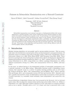 Fairness in Submodular Maximization over a Matroid Constraint
