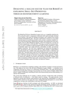 Designing a skilled soccer team for RoboCup: exploring skill-set-primitives through reinforcement learning
