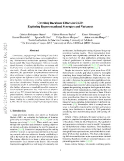 Unveiling Backbone Effects in CLIP: Exploring Representational Synergies
  and Variances