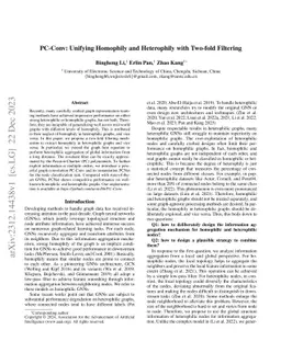 PC-Conv: Unifying Homophily and Heterophily with Two-fold Filtering