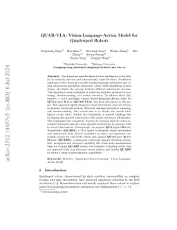 QUAR-VLA: Vision-Language-Action Model for Quadruped Robots