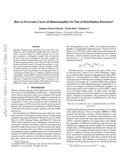 How to Overcome Curse-of-Dimensionality for Out-of-Distribution
  Detection?