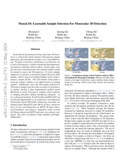 MonoLSS: Learnable Sample Selection For Monocular 3D Detection
