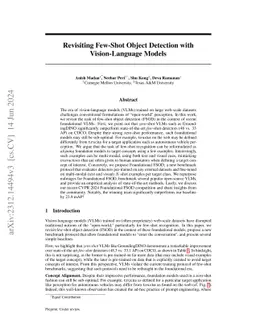 Revisiting Few-Shot Object Detection with Vision-Language Models
