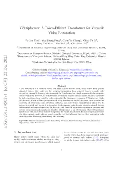 ViStripformer: A Token-Efficient Transformer for Versatile Video
  Restoration
