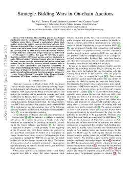 Strategic Bidding Wars in On-chain Auctions